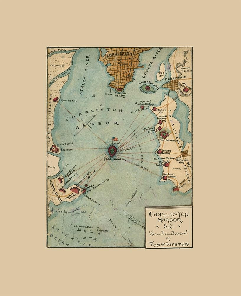 Charleston Harbor South Carolina -1861