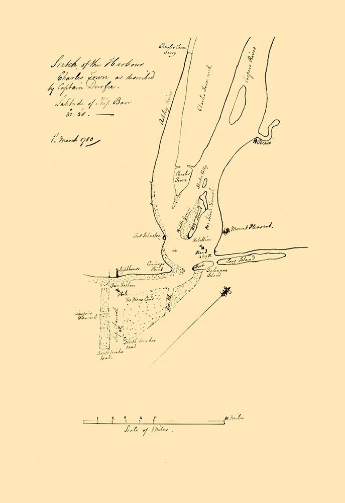 Charles Townn South Carolina - Durfee 1780