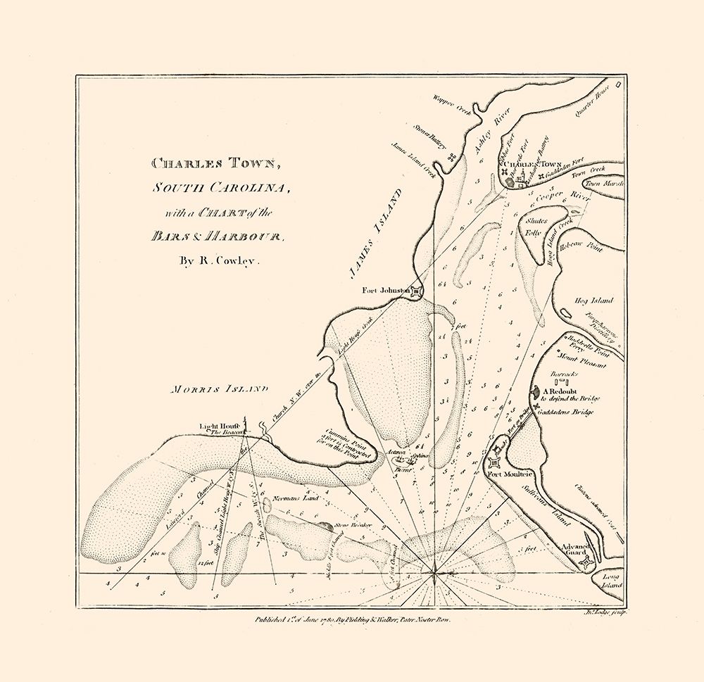 Charles Town South Carolina - Cowley 1780