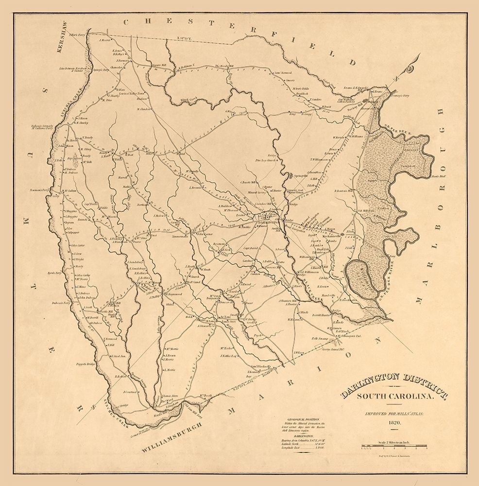 Darlington County South Carolina - Tanner 1825