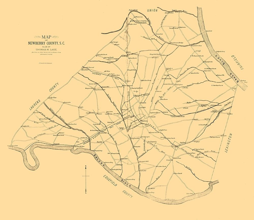 Newberry County South Carolina - Lake 1887