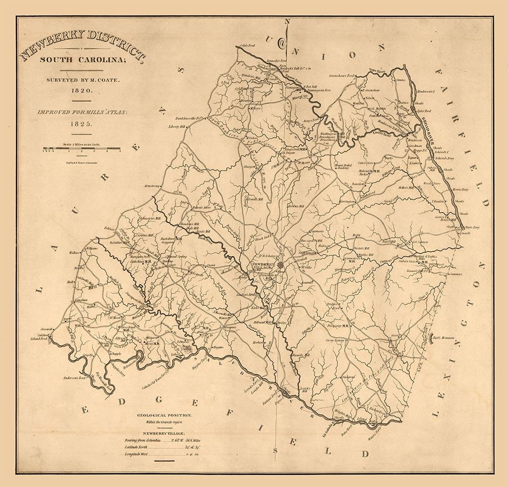Newberry South Carolina - Coate 1825