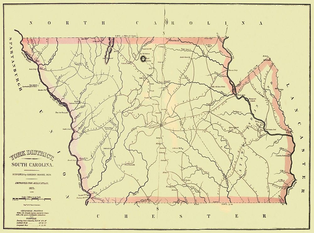 York South Carolina Landowner - Mills 1825