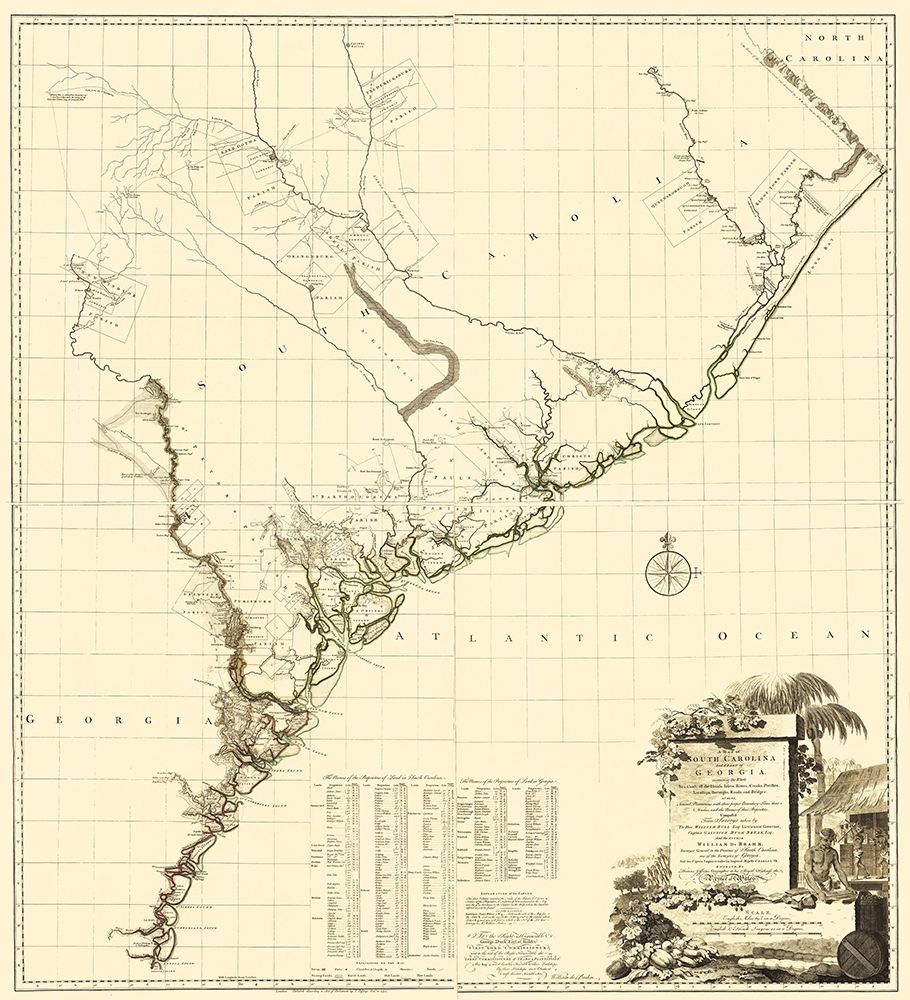 South Carolina, Part of Georgia - Jefferys 1757
