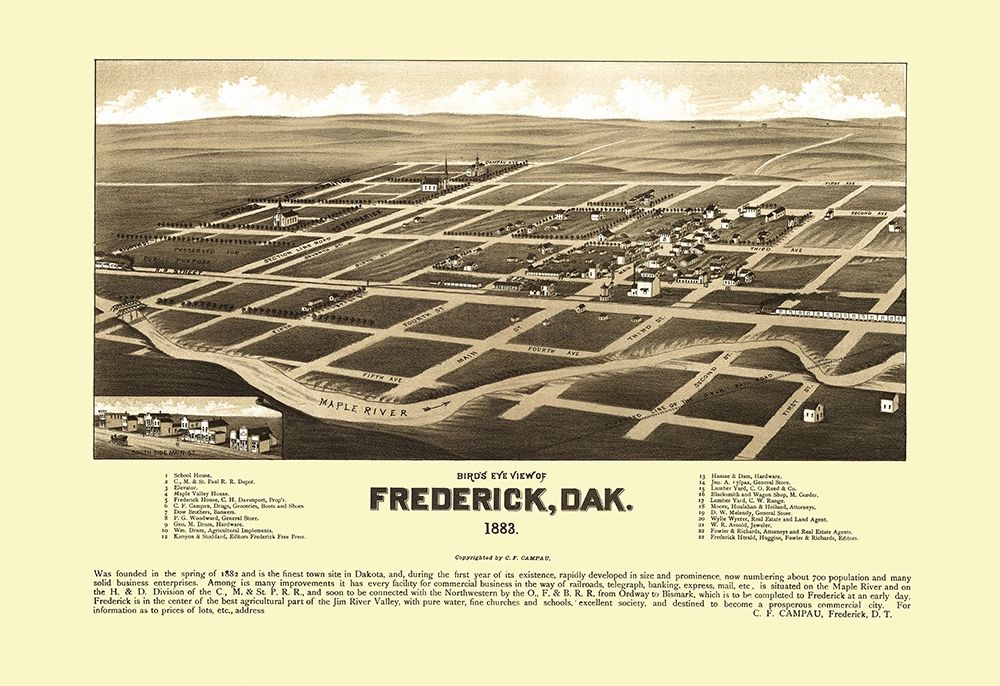 Frederick South Dakota - Campau 1883