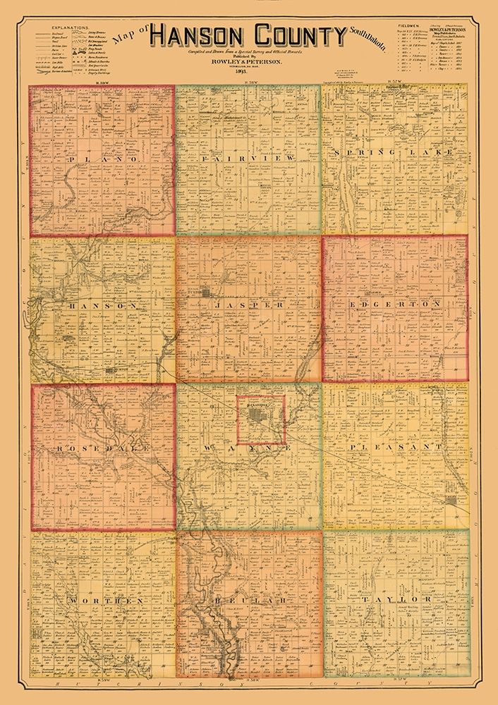 Hanson County South Dakota - Peterson 1893