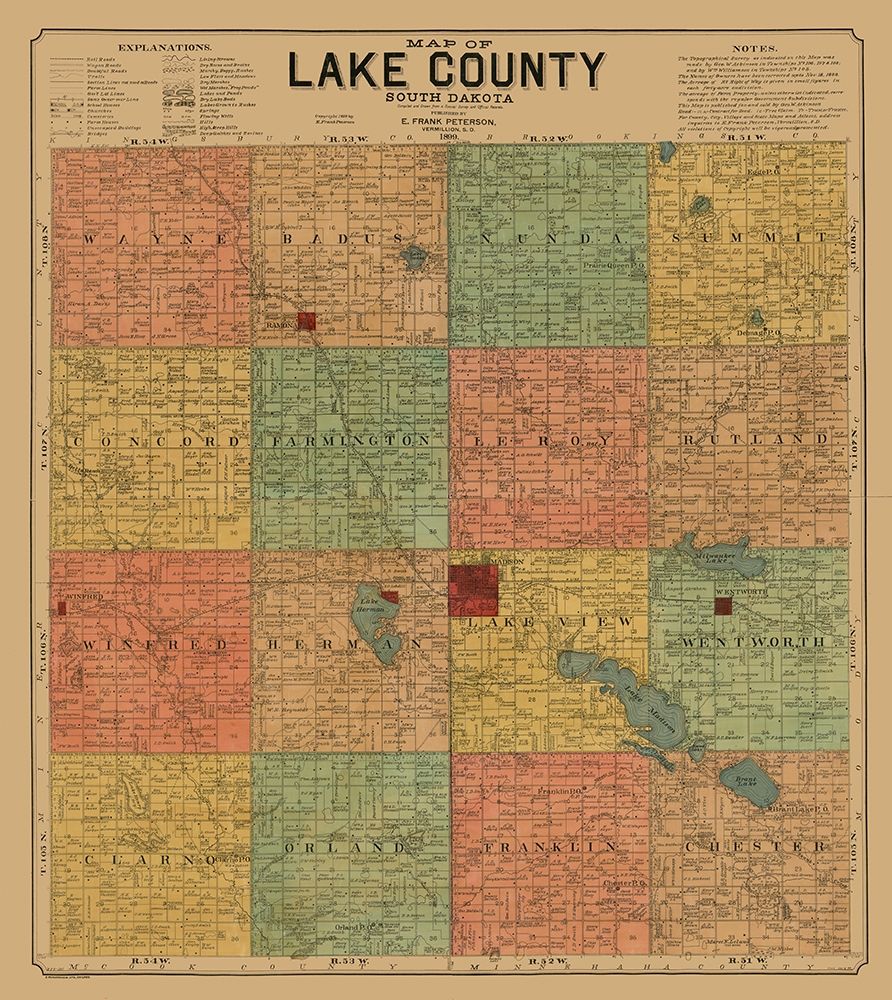 Lake County South Dakota - Peterson 1899