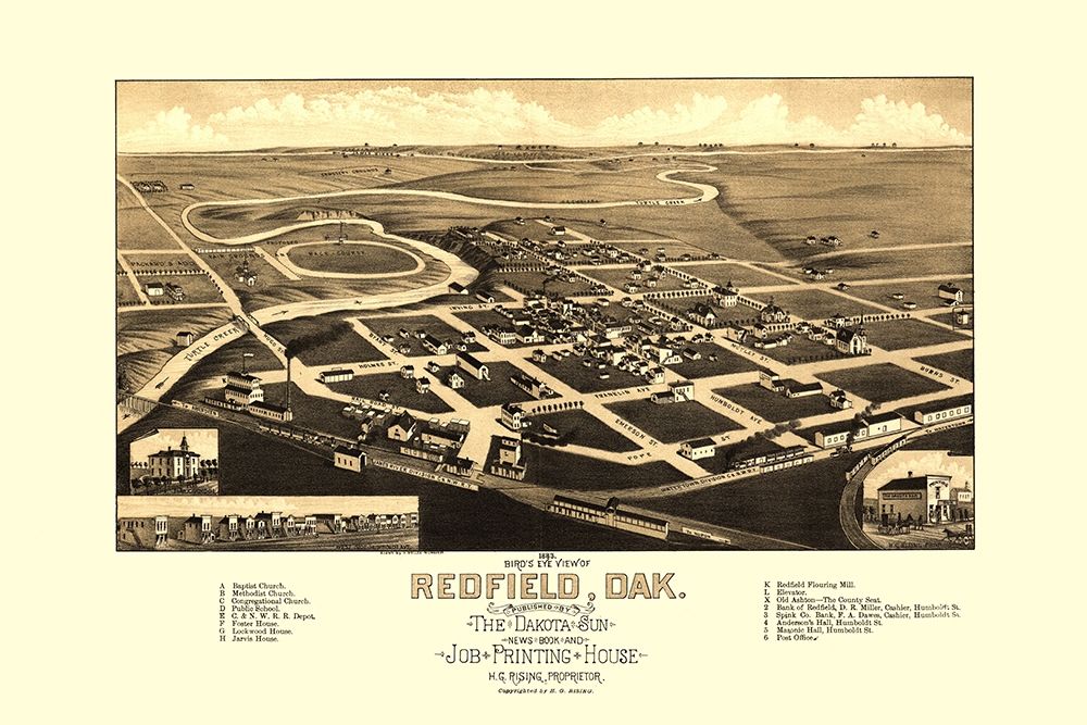 Redfield South Dakota - Rising 1883