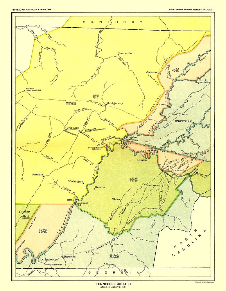 Tennessee - Detail - Hoen 1896