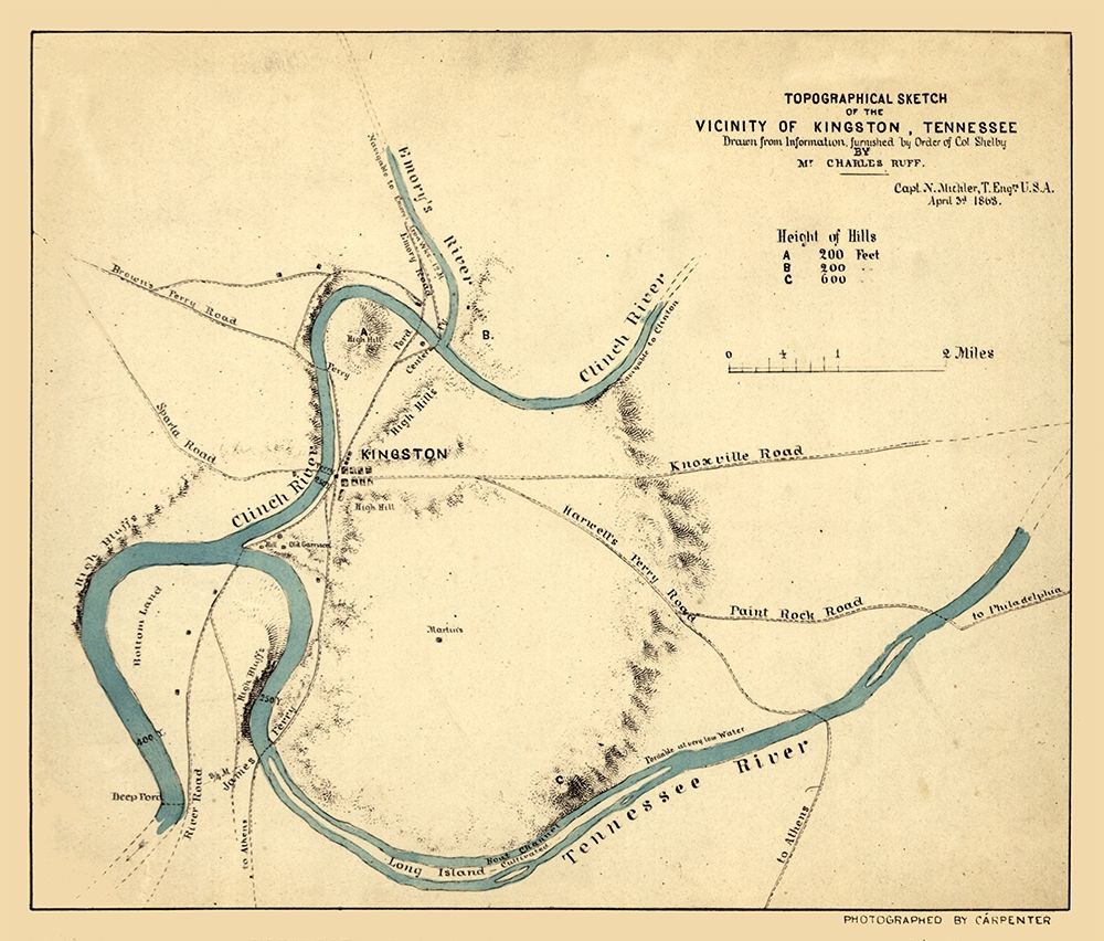 Kingston Tennessee - Michler 1863