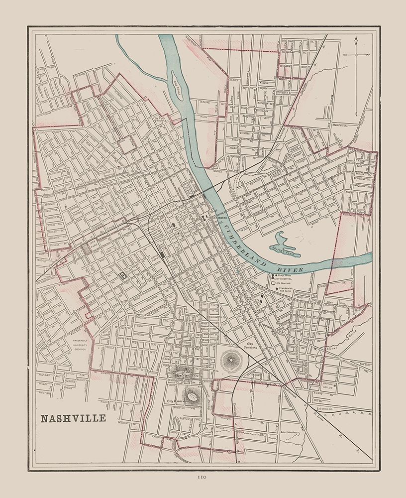 Nashville  Tennessee - Cram 1892