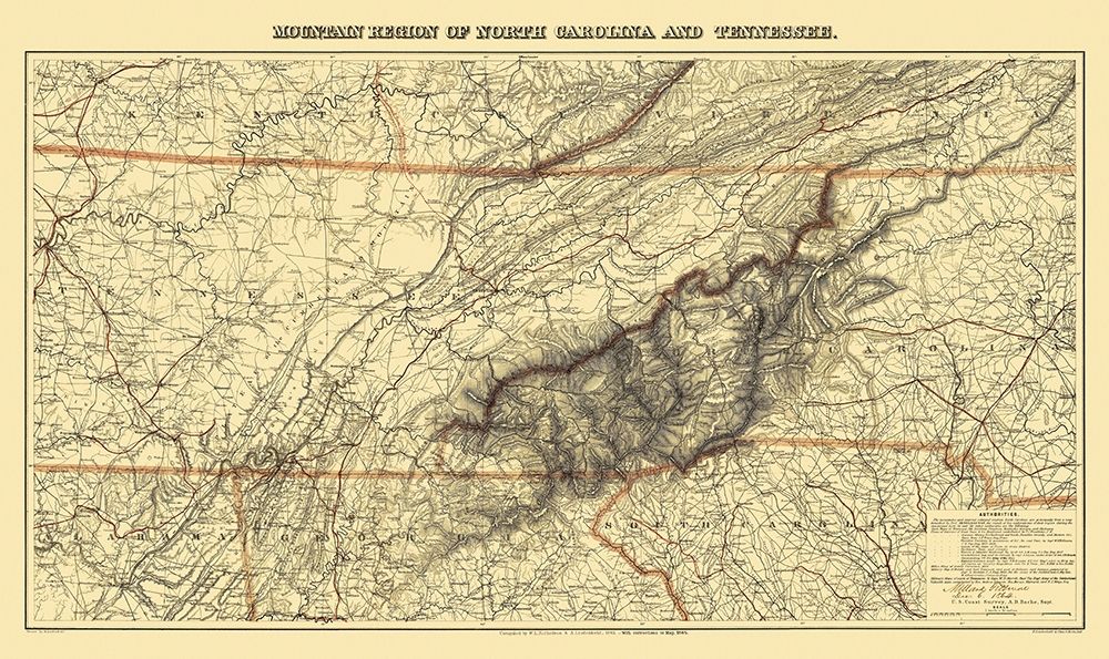 Great Smoky Mountain, Region Tennessee - 1864