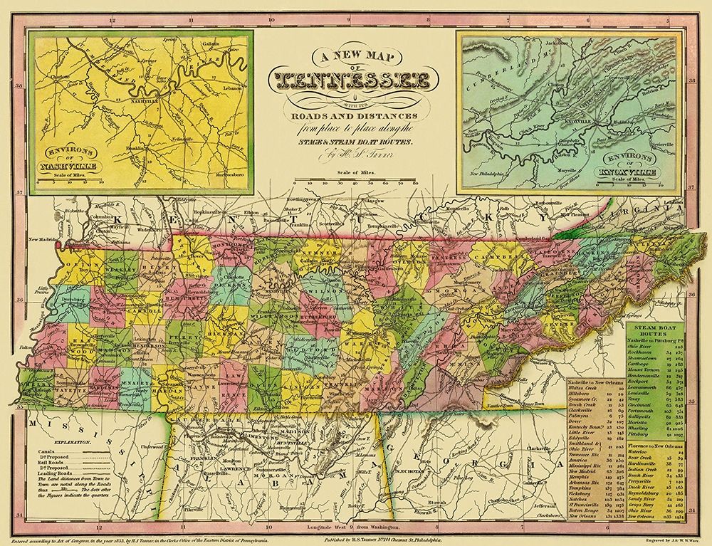 Tennessee - Tanner 1833