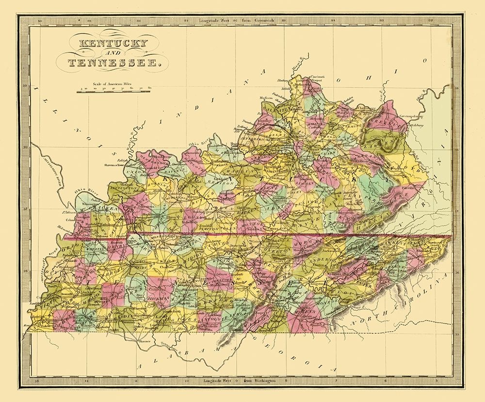 Kentucky, Tennessee - Brattleboro 1840