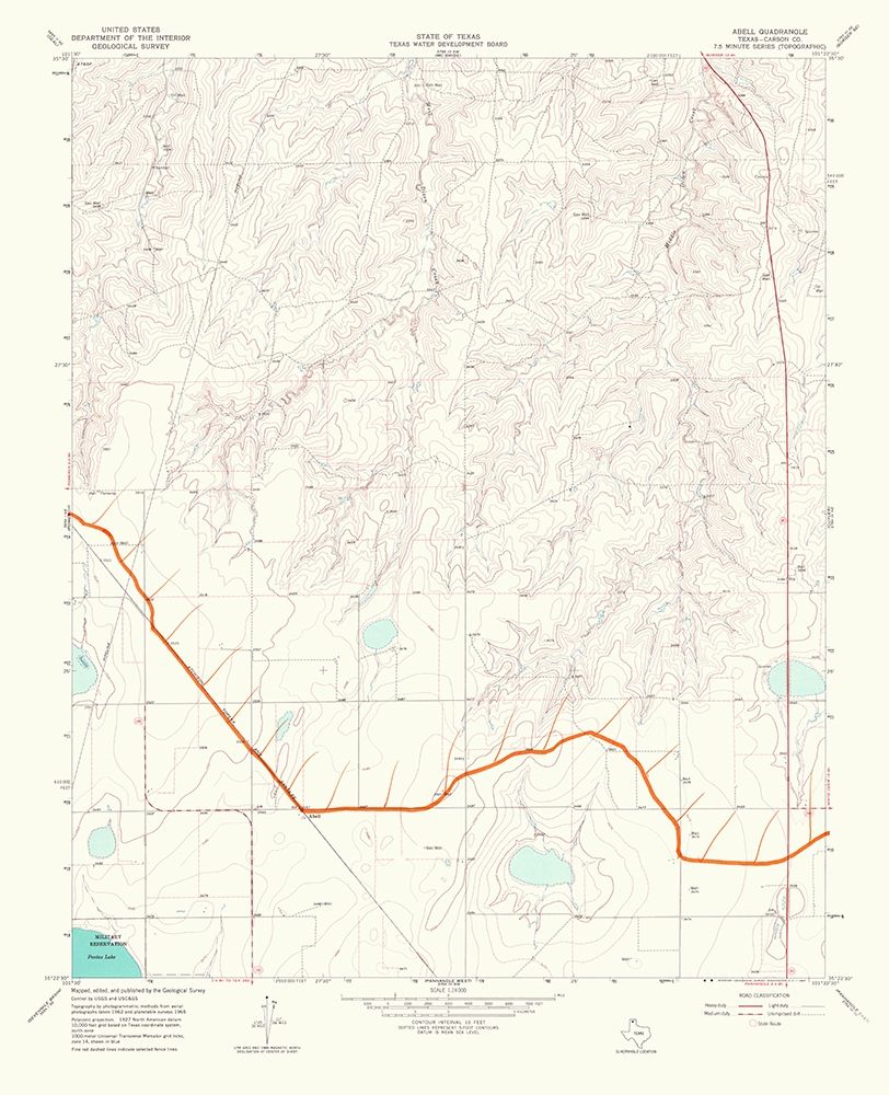 Abell Texas Quad - USGS 1967