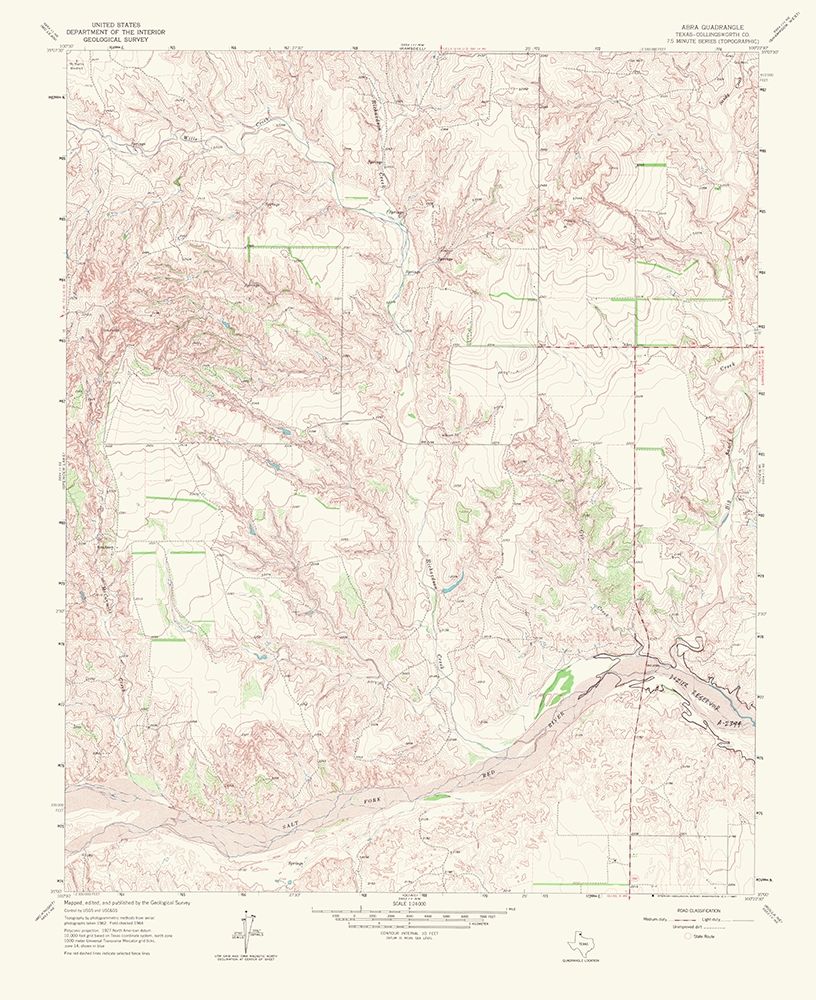 Abra Texas Quad - USGS 1967