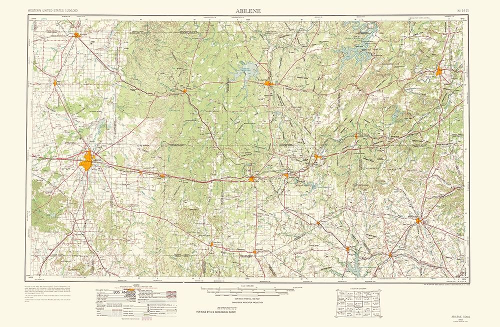 Abilene Texas Quad - USGS 1966
