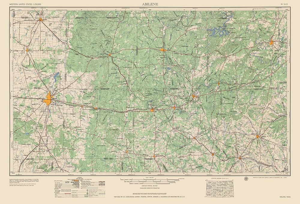 Abilene Texas Quad - USGS 1954