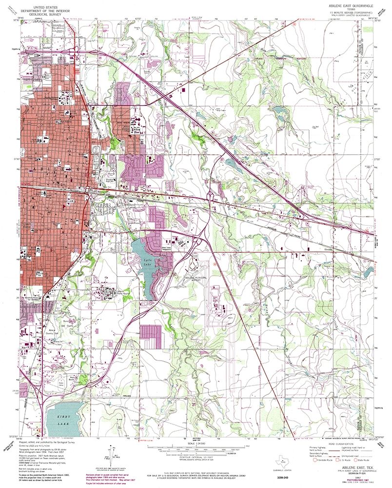 East Abilene Texas Quad - USGS 1957