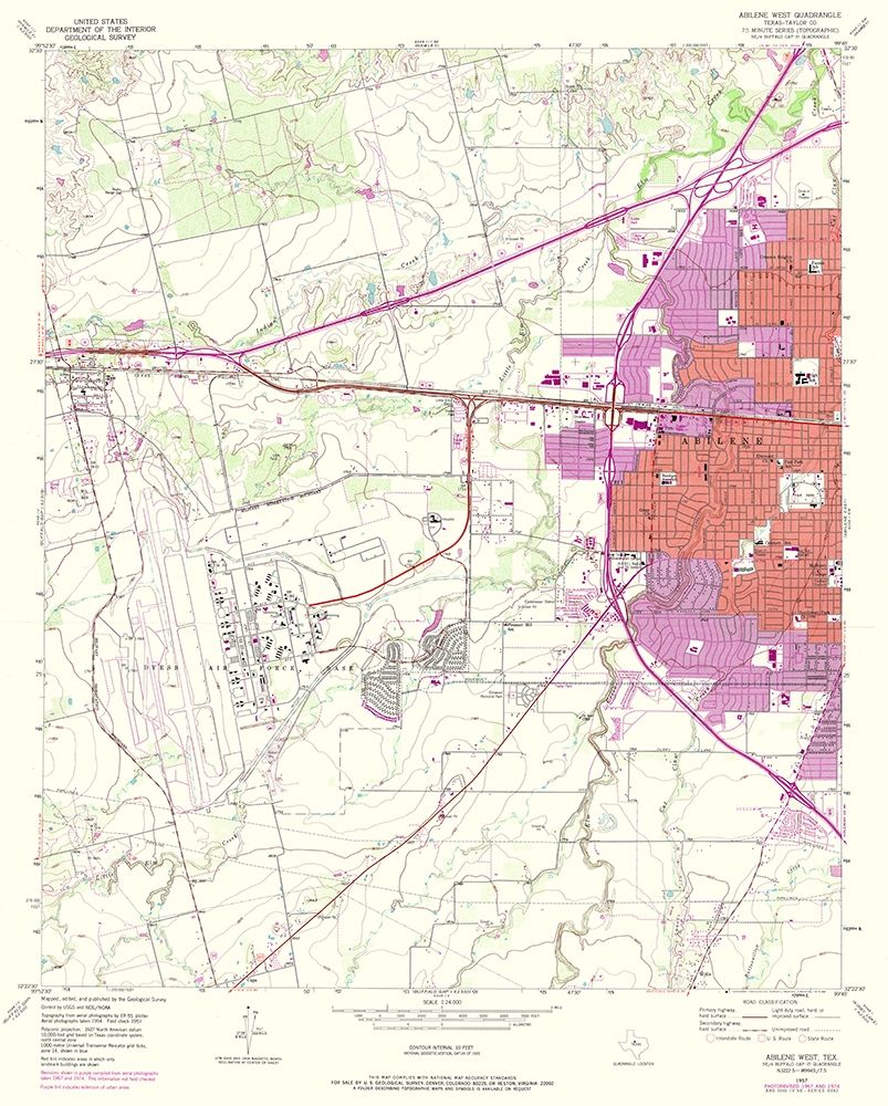West Abilene Texas Quad - USGS 1957