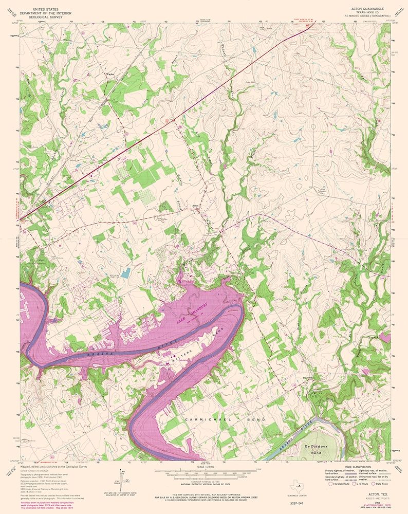 Acton Texas Quad - USGS 1961