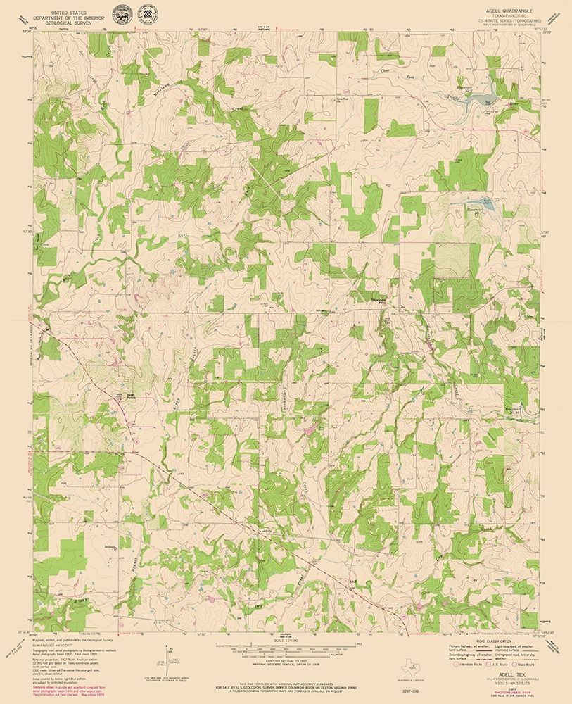Adell Texas Quad - USGS 1959