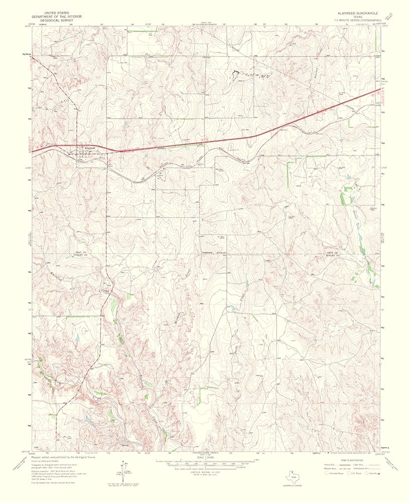 Alanreed Texas Quad - USGS 1967