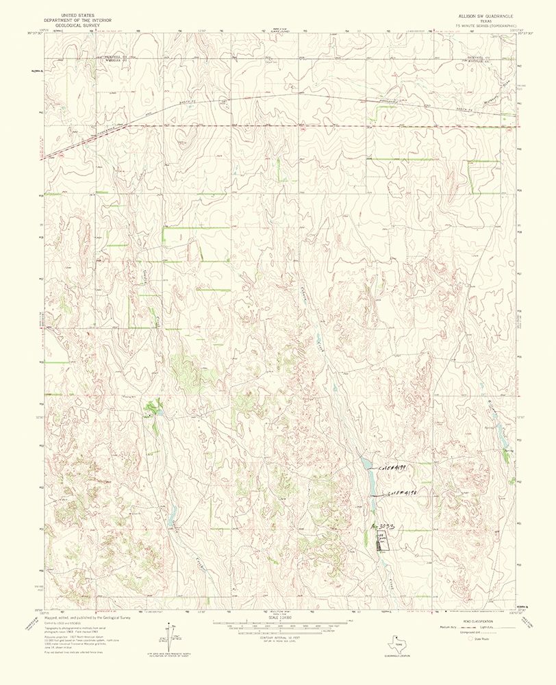 Allison Southwest Texas Quad - USGS 1969