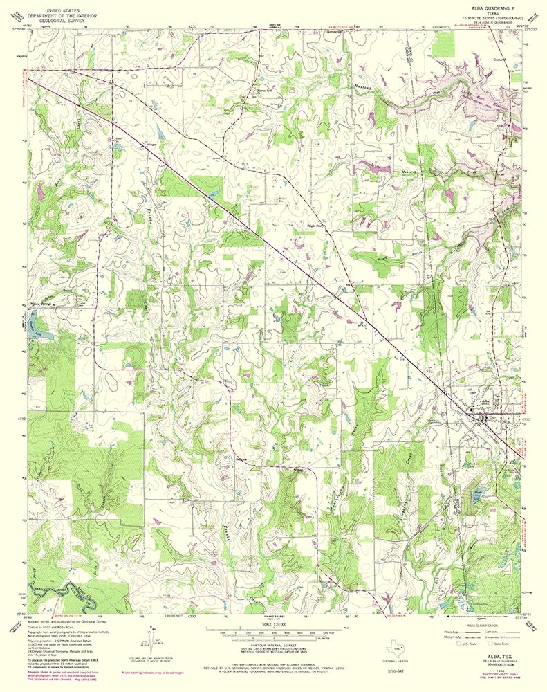 Alba Texas Quad - USGS 1958