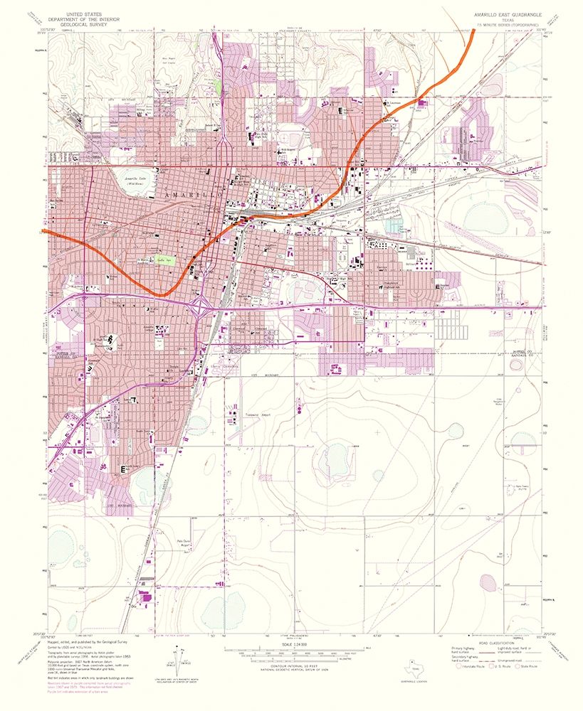 Amarillo East Texas Quad - USGS 1975