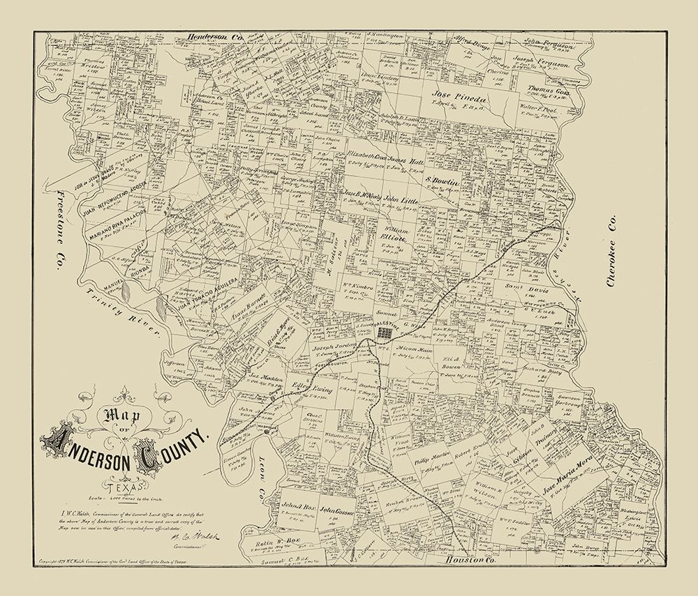 Anderson County Texas - Walsh 1879