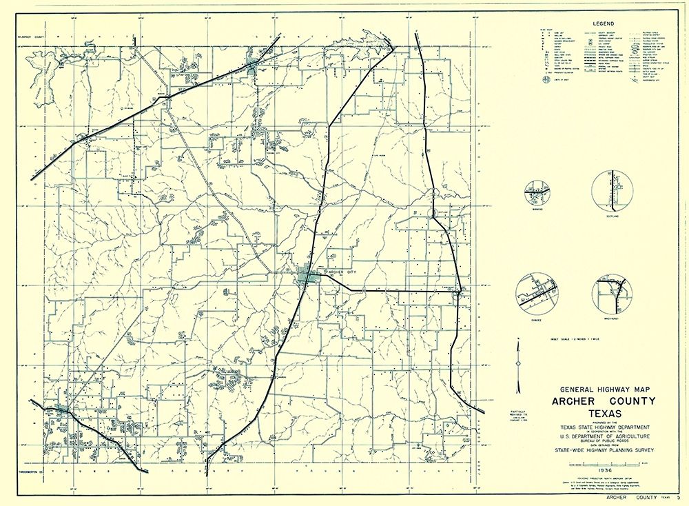 Archer Texas - Highway Dept 1936