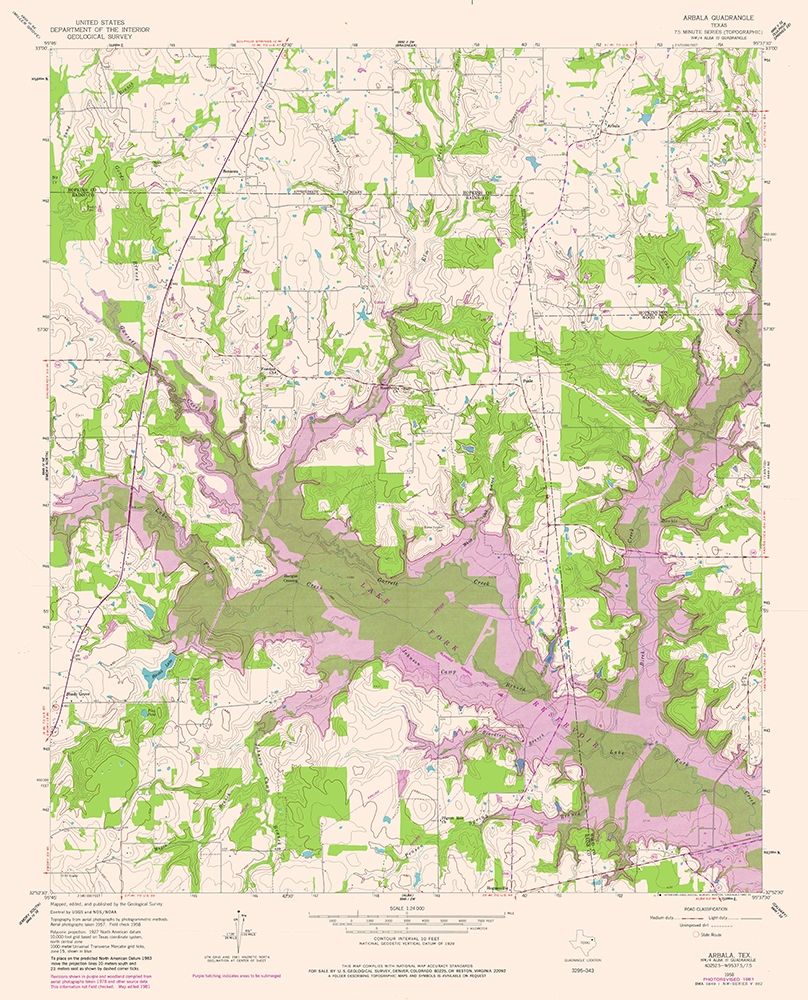 Arbala Texas Quad - USGS 1958