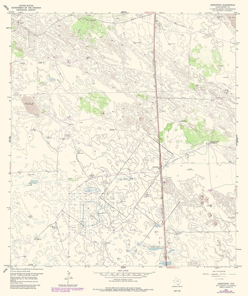 Armstrong Texas Quad - USGS 1956