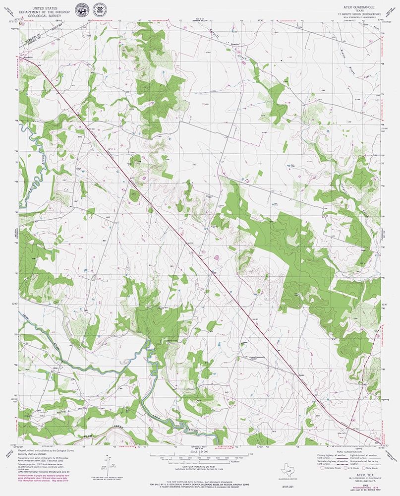 Ater Texas Quad - USGS 1955