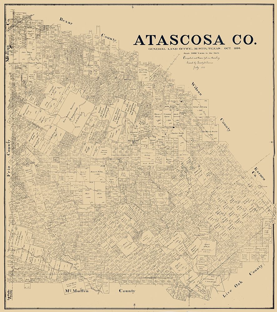 Atascosa County Texas - Rosenberg 1894