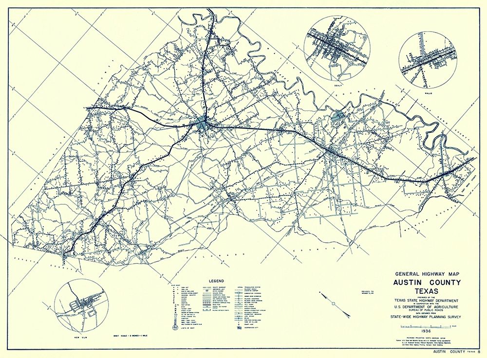 Austin Texas Highway - Highway Dept 1936