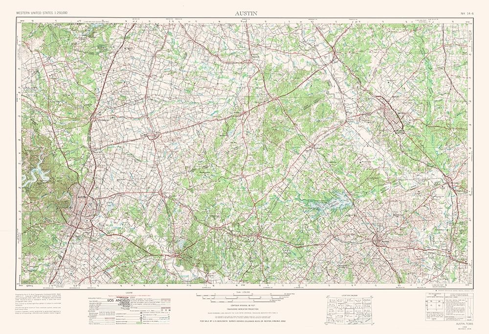 Austin Texas Quad - USGS 1954