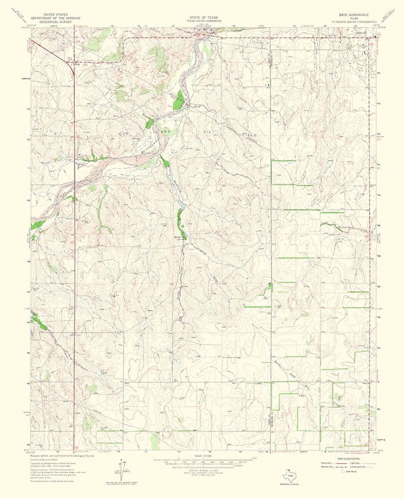 Back Texas Quad - USGS 1967