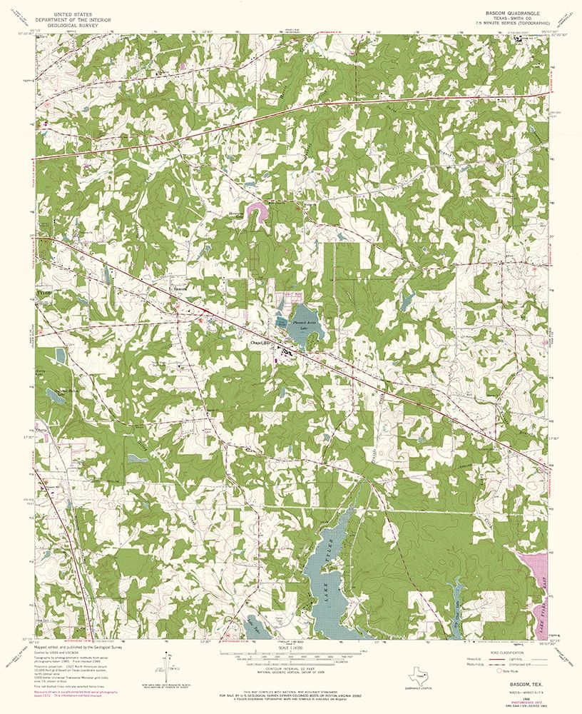 Bascom Texas Quad - USGS 1966