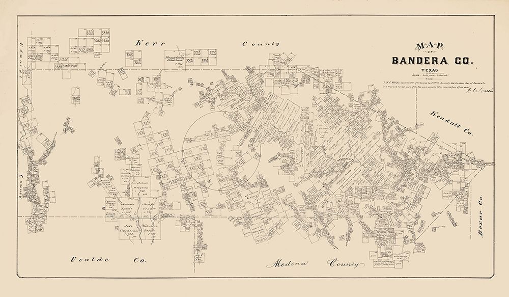 Bandera County Texas - Walsh 1879