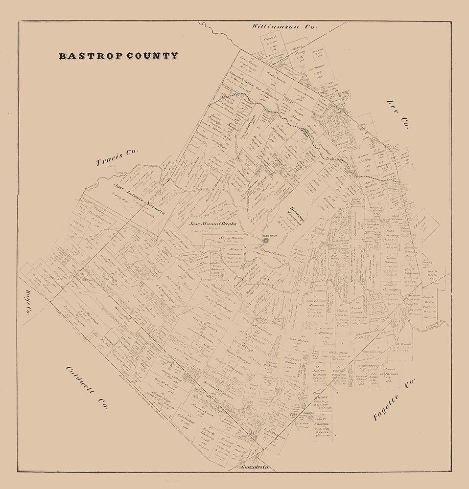 Bastrop County Texas - 1879