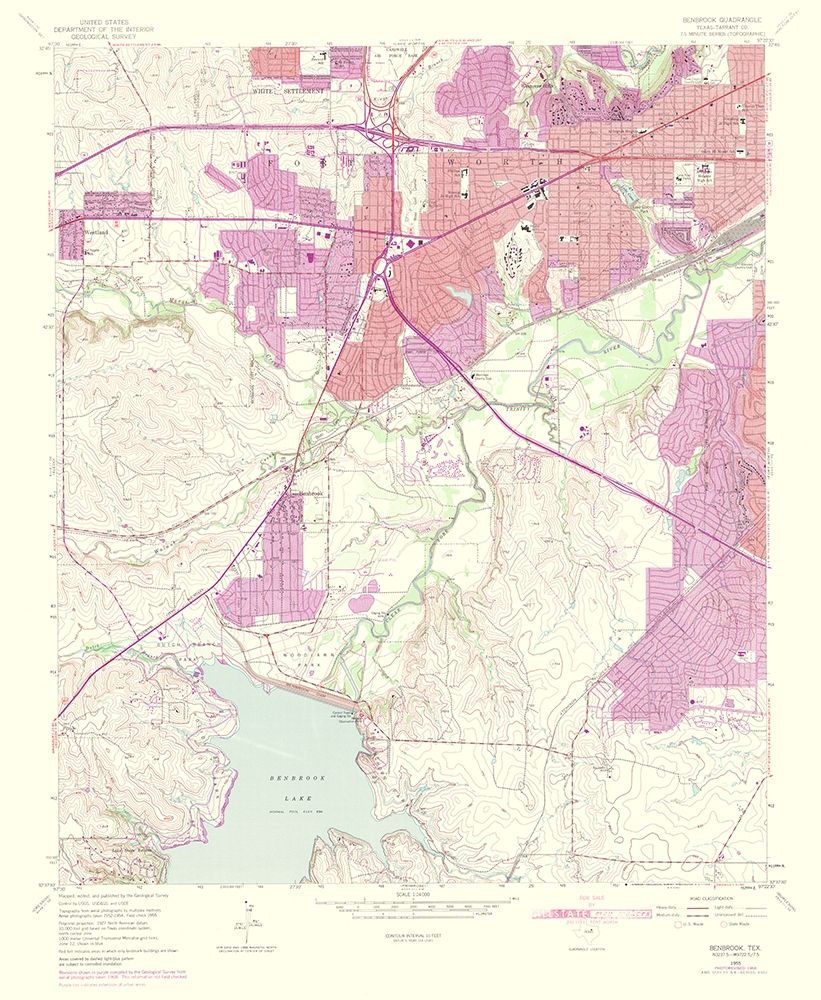 Benbrook Texas Quad - USGS 1969