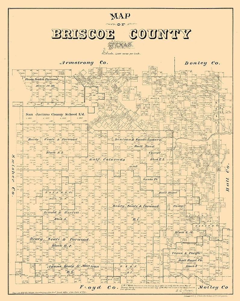 Briscoe County Texas - Walsh 1879