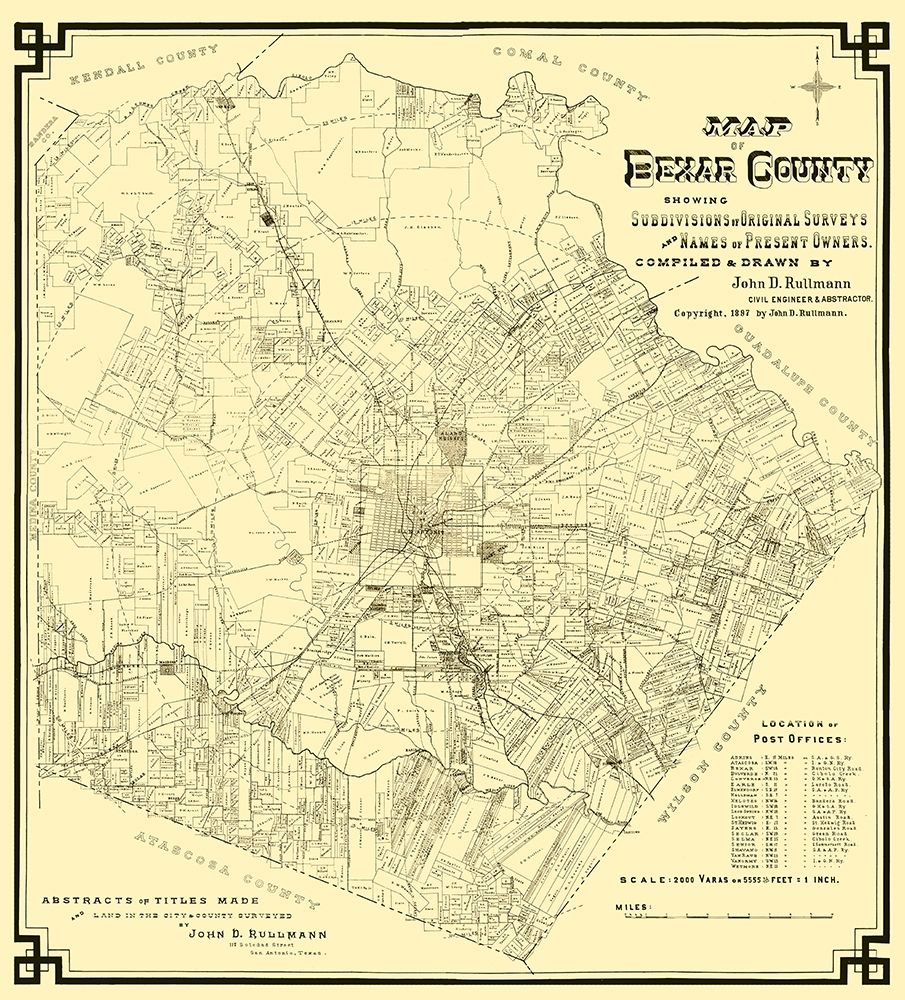 Bexar Texas Landowner - Rullmann 1897