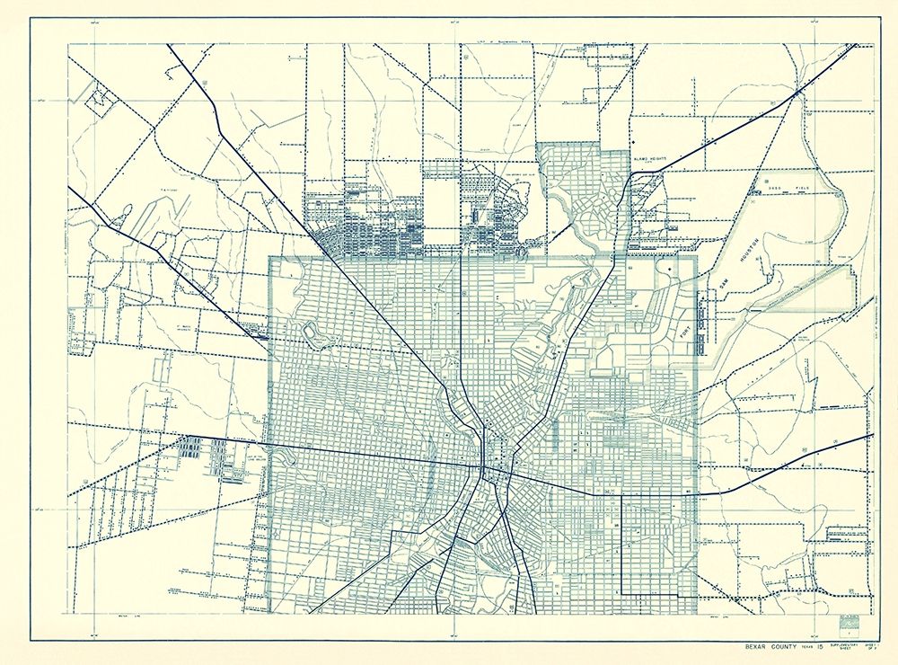 Bexar Texas Highway - Highway Dept 1936