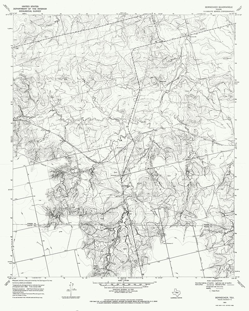 Bernecker Texas Quad - USGS 1969