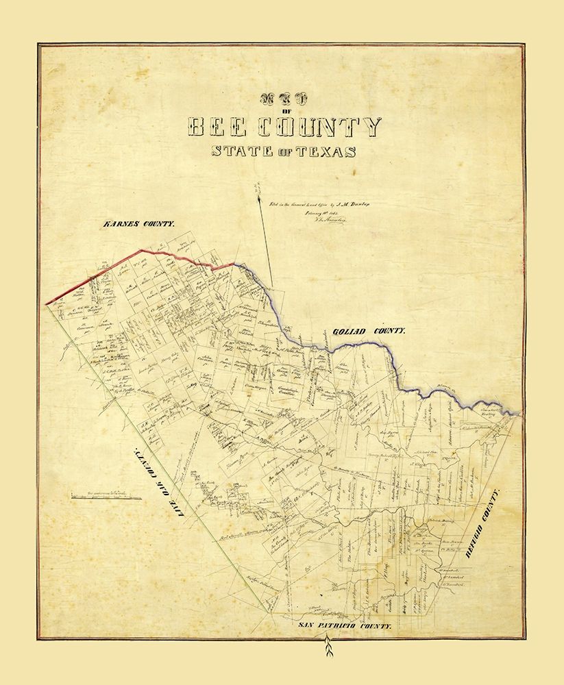 Bee County Texas - Dunlap 1863