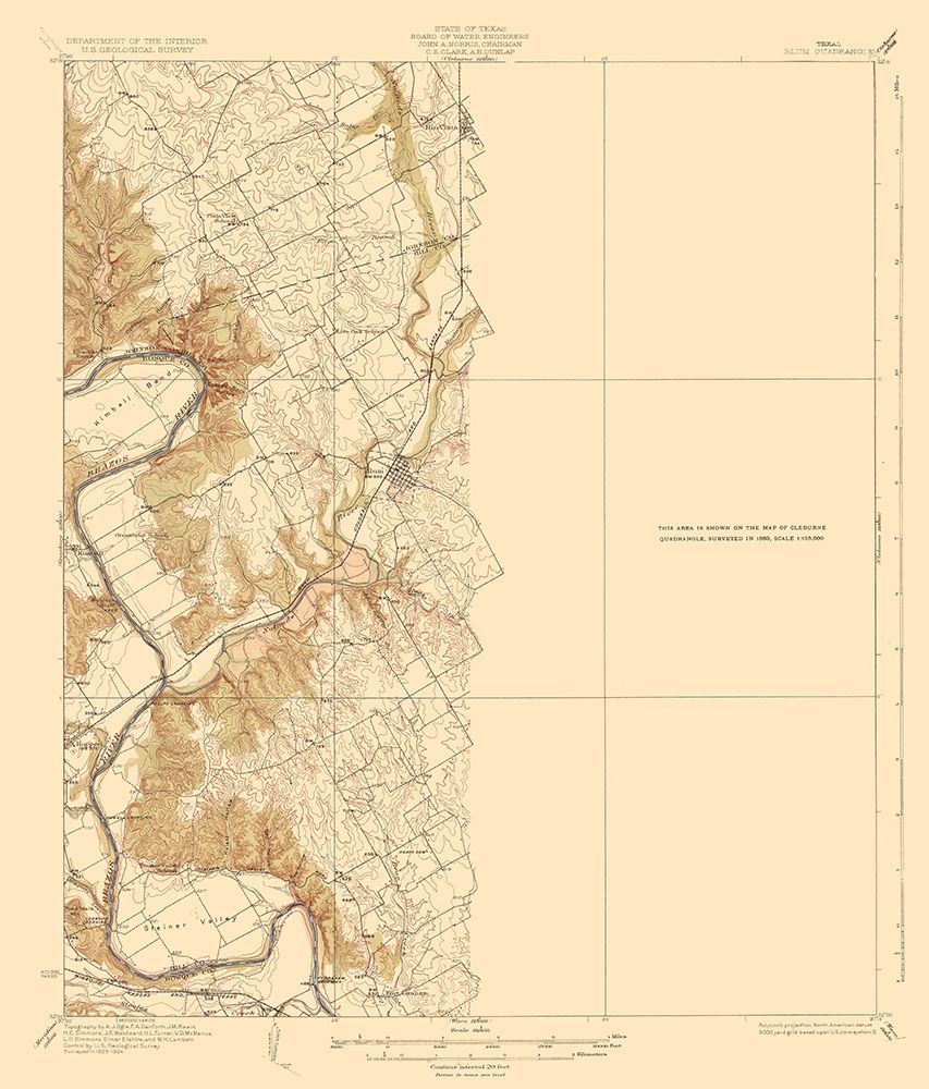 Blum Texas Quad - USGS 1889