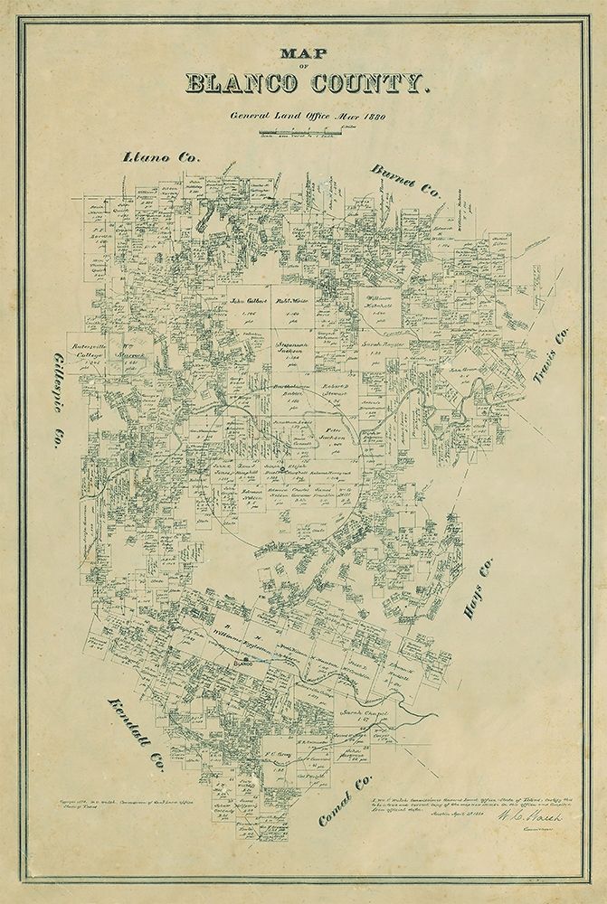 Blanco County Texas - Walsh 1880